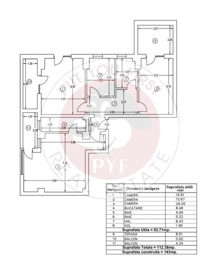 Colosseum Mall | 3 camere | Decomandat | 112 mp | B12005